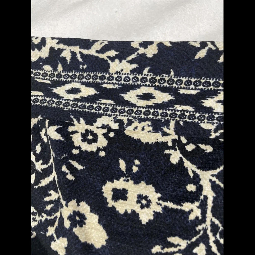NEW Robin Piccone Flora Twist Ikat‎ Bikini Bottom Blue/Cream [SZ Small ]